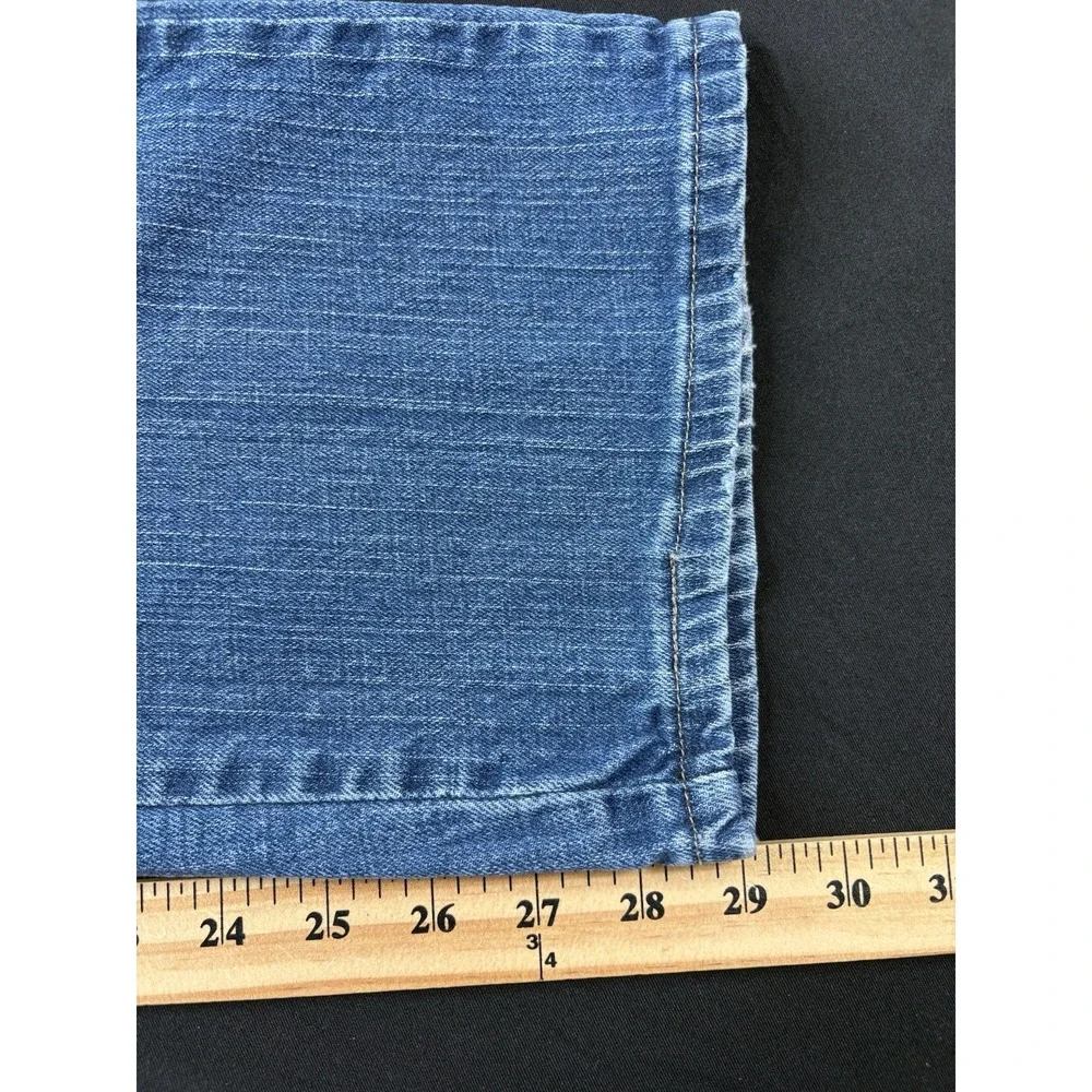 Lee Relaxed Straight Leg Jeans‎ Womens 16W Dark Blue Stretch Denim 34x29